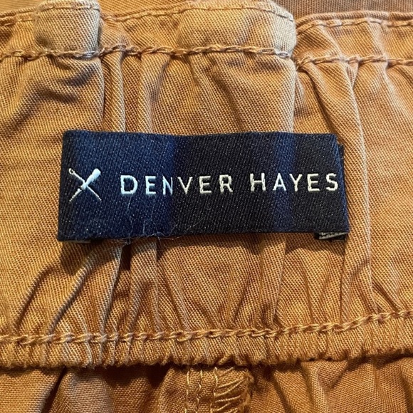 Denver Hayes NWT paper bag waist high rise camel brown tan color bohemian size10 - Picture 6 of 9
